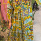 The Positano Embroidered Blue Lemon Dress