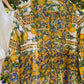 The Positano Embroidered Blue Lemon Dress With Tassels