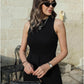 Black Ribbed Tank Top