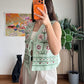 Mint Green Floral Embroidered Vest