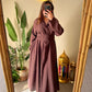 Brown Belted Shirt Dress