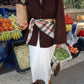 Brown Bell Sleeves Oversized Shirt