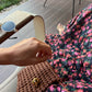 Pink Floral Boho Vintage Dress