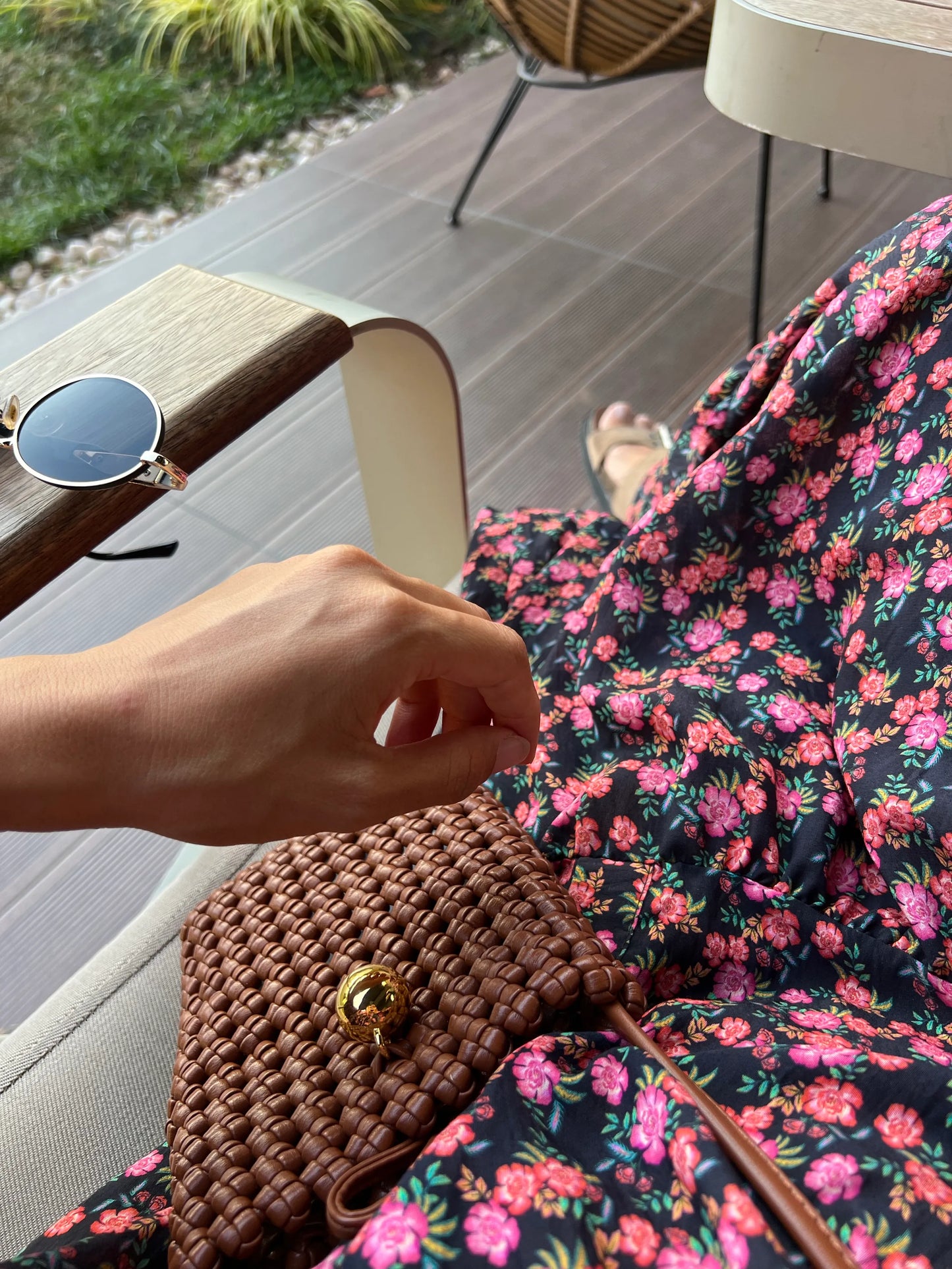 Pink Floral Boho Vintage Dress