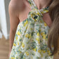 Yellow Lemon Chiffon Ruffles Dress