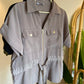 Cafe zipped Belted Top
