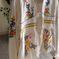 Cotton Embroidered Floral Cardigan With Ties