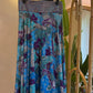 Purple Paisley Satin Skirt Pants