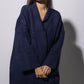Navy Heavy Longline Coat Cardigan