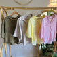 Beige Linen Half Sleeves Shirt