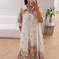 Italian Linen Cut Out Pink Floral Dress