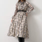 Snakeskin Chiffon Belted Dress