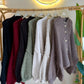 Italian Brown Triko Cardigan With Golden Buttons