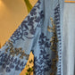 Navy Embroidery With Sequins Denim Kimono