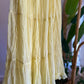 Yellow Crinkled Chiffon Inlined Skirt