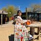 Off White Floral Wide Dress