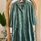 Green Embroidered Floral Lace Long Shirt