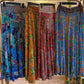 Blue Paisley Satin Embroidered Skirt Pants