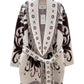 The French Beige Fringes Cardigan With Belt & Pockets