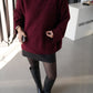Burgundy Round Neck Stitch Pullover