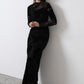Black Velvet & Tull Bodycon Dress