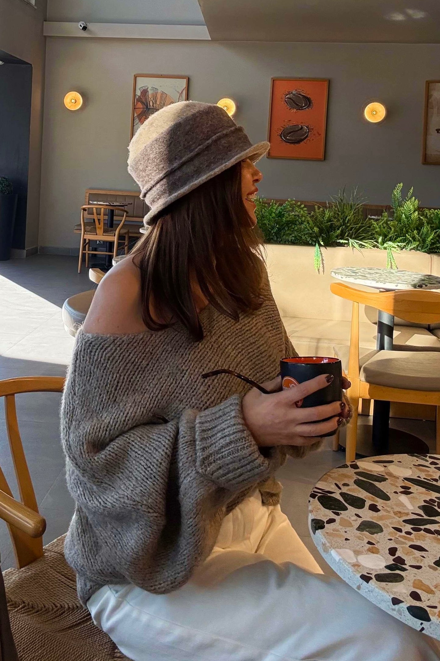 Cafe Boat Neck Heavy Pullover