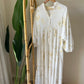 White X Gold Wide Dress