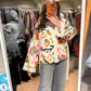 Indian Flora Embroidered Belted Jacket