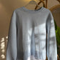 Baby Blue Melton Sweatshirt With White Extension