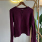 Burgundy Cardigan With Bell Sleeves