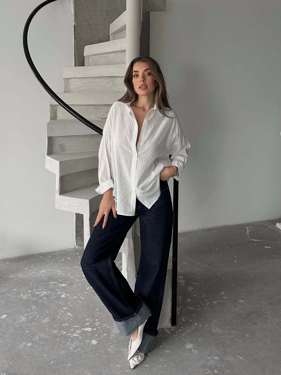 The White Striped Oversized Shirt
