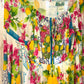 Antica Sartoria Colorful Lemon Dress With Handmade Embroidery Beads