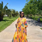 The Tropical Yellow Cotton Dress