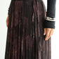 Marble Brown Asymmetrical Chiffon Skirt