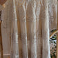 Cotton Lace & Crochet Beige Elastic Waist Skirt
