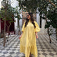 The Spanish Yellow Balloon Belted Dress