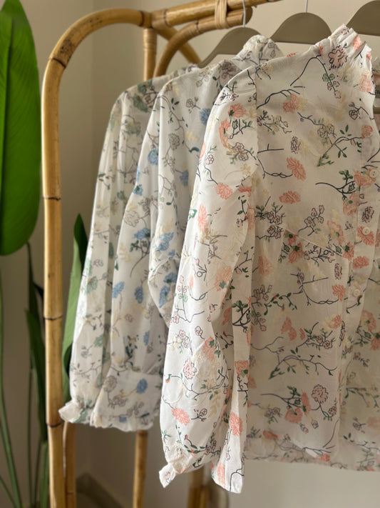 Pink Embroidered Floral Blouse