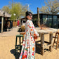 Off White Floral Wide Dress