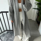 Light Grey Heavy Longline Coat Cardigan
