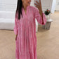 Cotton Pink Cut Out Dress