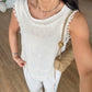 Italian Lace White Embroidered Top With Fringes