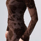 Brown Velvet & Tull Bodycon Dress