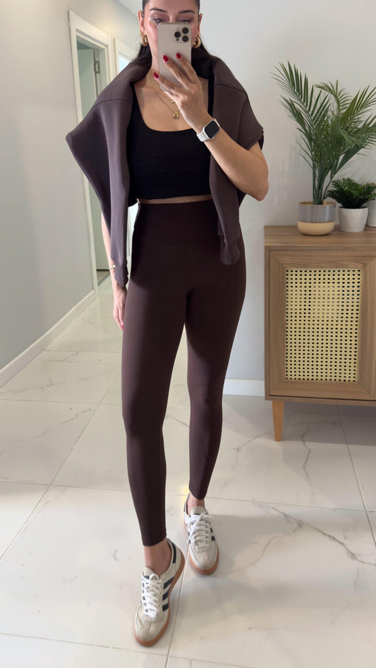 Brown Basic Leggings