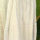 White Cotton Cut Out Skirt With Wide Waist