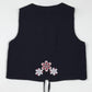 Black Floral Embroidered Vest