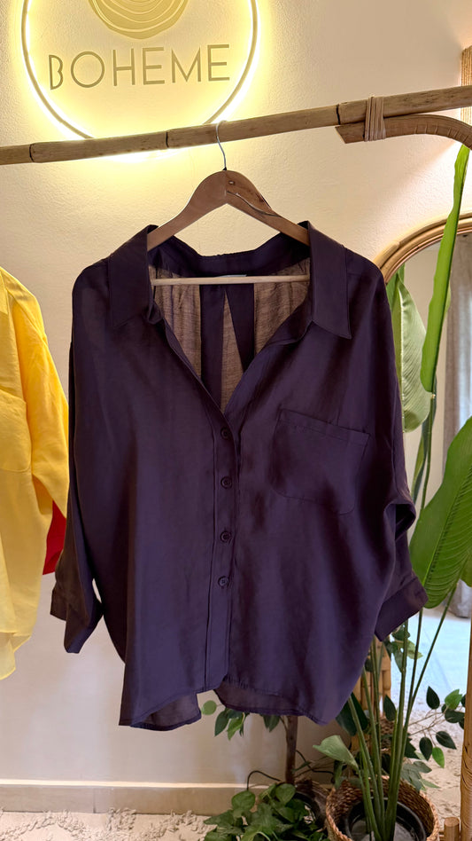 Oversized Plum Shirt