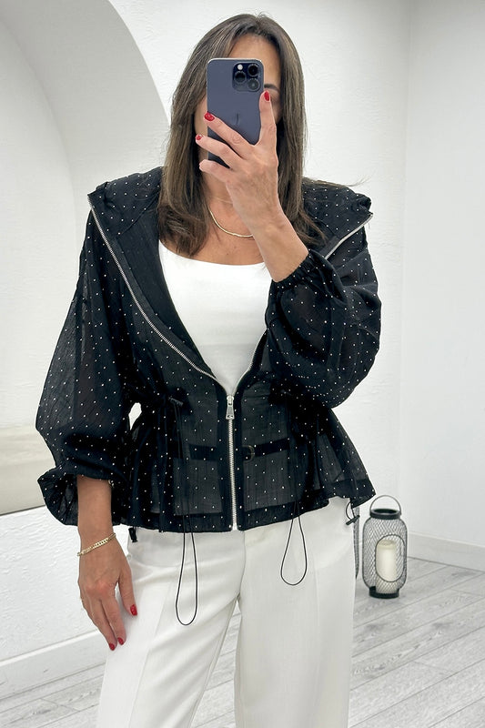 Bling Black Studded Jacket