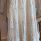 Cotton Lace & Crochet White Elastic Waist Skirt
