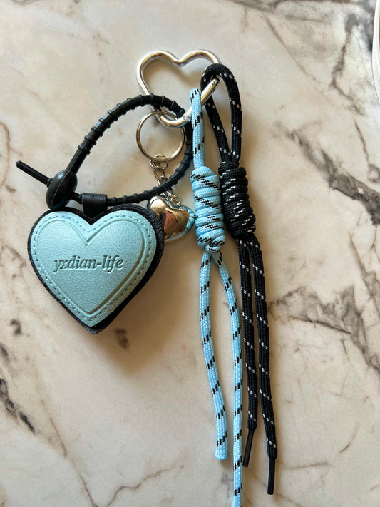 Blue Heart Bag Charm