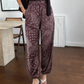 Brown Paisley Balloon Satin Pants